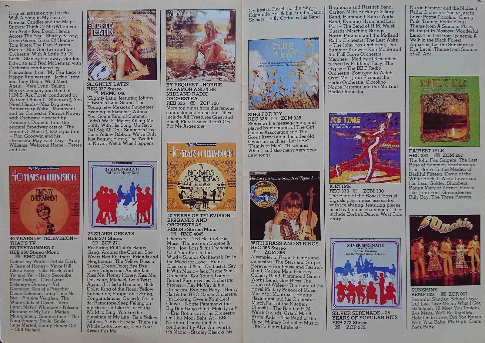 Other pages of catalogue BBC Records catalogue 1983